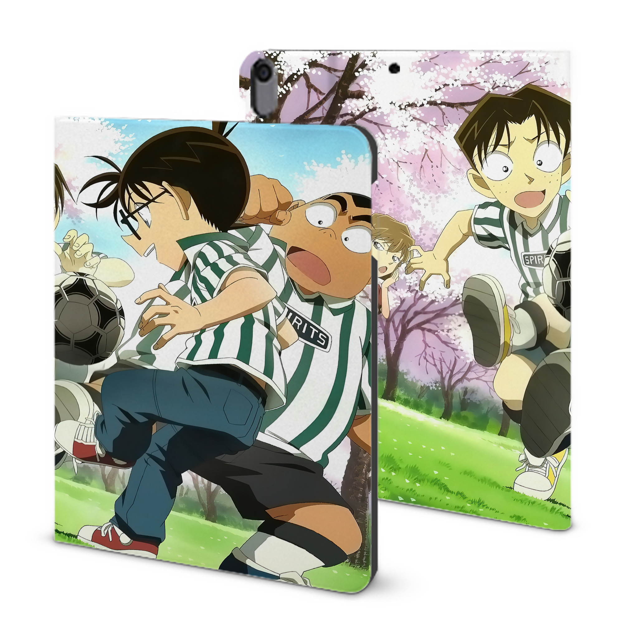 （画像用） 名探偵コナン Detective Conan IPad ケース ブック型 PUレザー TPU 耐衝撃 軽量 薄型 ペン収納なし 全面保護 IPad 各モデル対応